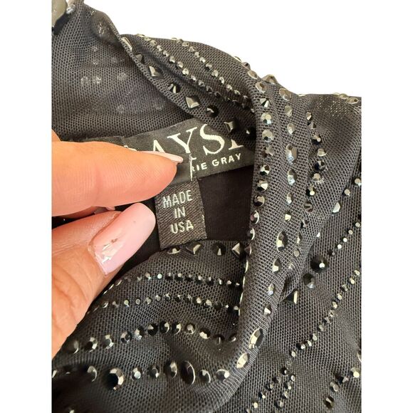 Grayse Kelly And Marie Gray Whimsy Goth Punk Sheer Sequin Witchy Designer Top XS - Picture 11 of 14